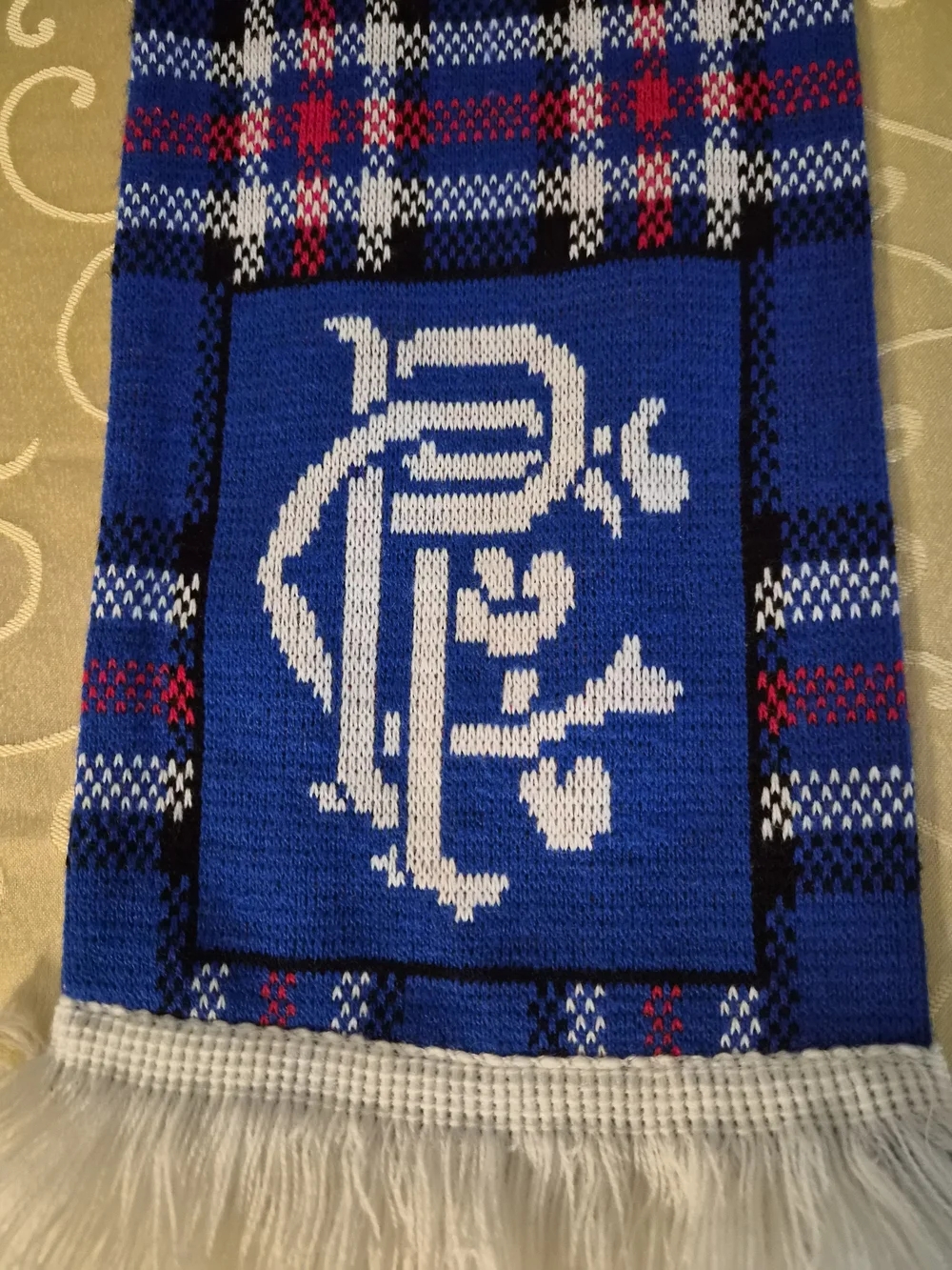 Glasgow Rangers FC tartan scarf